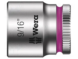 WERA Vaso de 6 ángulos HEX 9/16 de 1/4 de 23mm
