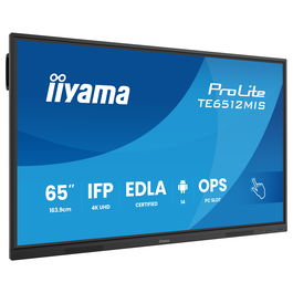 IIYAMA TE6512MIS-B4AG 65" 4K Ultra HD LCD Touchscreen Kiosk Display 3840x2160 VA 24/7 400cd/m² 6.5ms 5000:1 3xHDMI 2xUSB-C