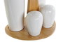 Aceitera Vinagrera Basicos DKD Home Decor Blanco Natural 15 x 20 x 18 cm Set de 5