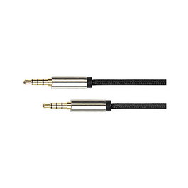 PYTHON Series Cable de audio con conector jack de 4 polos, 3m, negro