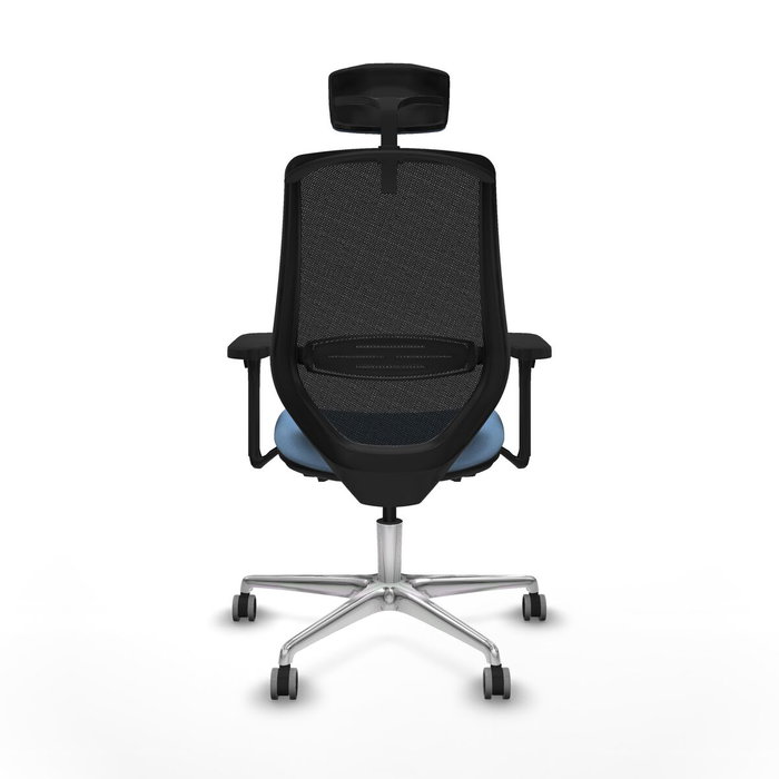PIQUERAS Y CRESPO Silla de oficina Mardos con mecanismo Sincro/Traslack, Azul cielo y Negro