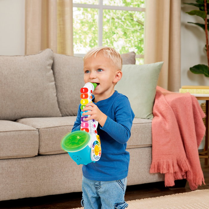Leap Frog Saxofón Colores Musicales 80-618839 V-Tech - Juguete Educativo con Sonidos, Colores y Números para Bebés +6 Meses