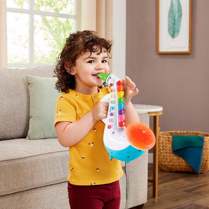 Leap Frog Saxofón Colores Musicales 80-618839 V-Tech - Juguete Educativo con Sonidos, Colores y Números para Bebés +6 Meses