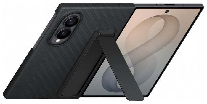 Samsung Carbon Standing Case para Galaxy Z Fold8, Negro