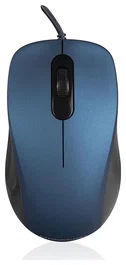 Modecom M10s Silent Ratón Óptico con Cable Azul