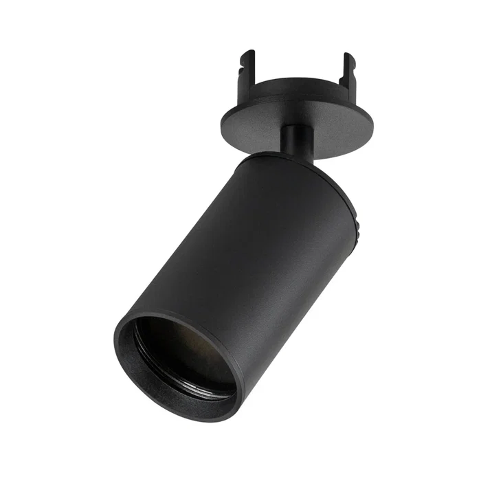 LUM Spot Empotrable Orientable GU10 para Techo, Negro (Sin Bombilla Incluida) - LUM-RGU10-B