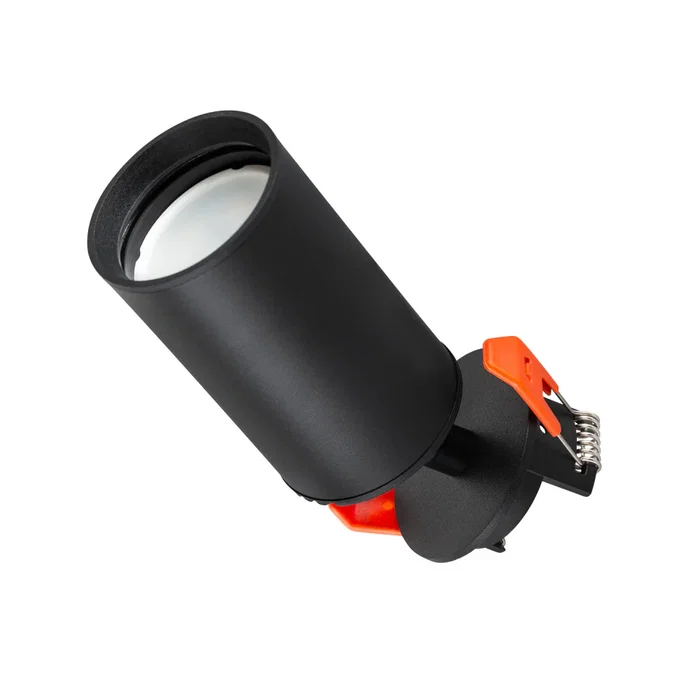 LUM Spot Empotrable Orientable GU10 para Techo, Negro (Sin Bombilla Incluida) - LUM-RGU10-B