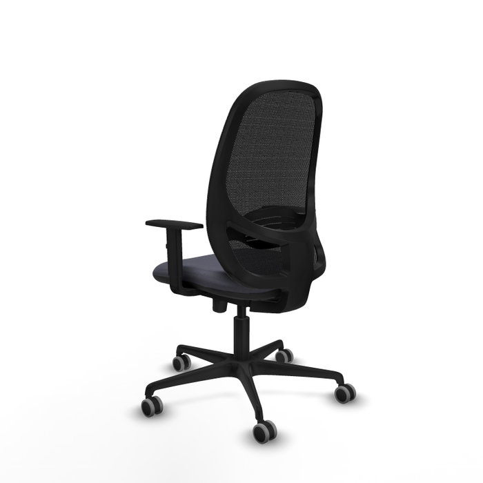 PIQUERAS Y CRESPO Silla de oficina Cilanco con mecanismo Sincro/Traslack Gris oscuro y Negro