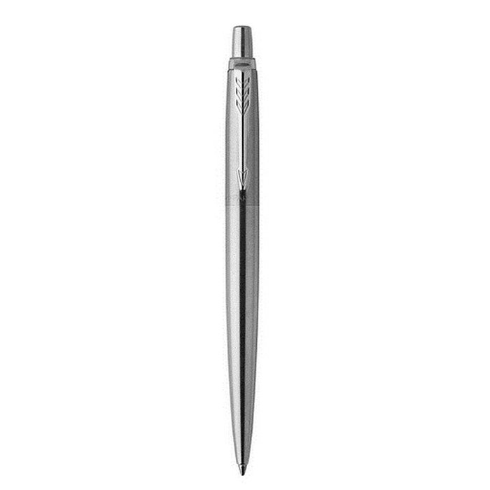 Parker Jotter Bolígrafo Retráctil de Acero Inoxidable Azul, Tinta Azul, Caja de Regalo