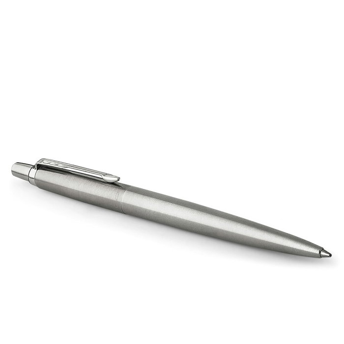 Parker Jotter Bolígrafo Retráctil de Acero Inoxidable Azul, Tinta Azul, Caja de Regalo