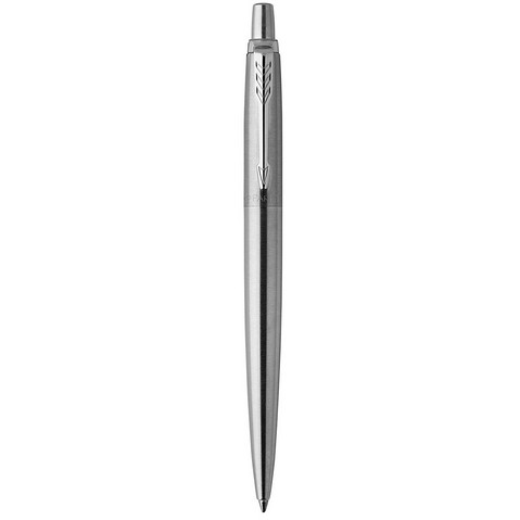 Parker Jotter Bolígrafo Retráctil de Acero Inoxidable Azul, Tinta Azul, Caja de Regalo