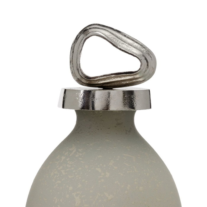 Ixia Botella Decorativa Gris-plata 12 x 12 x 36 cm