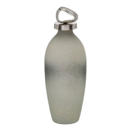Ixia Botella Decorativa Gris-plata 12 x 12 x 36 cm