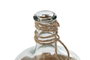 DKD Home Decor Jarrón de Cristal y Fibra Natural 2L