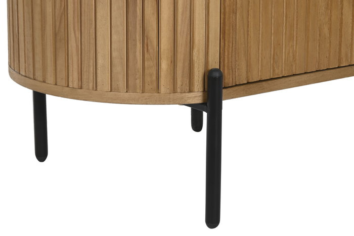 DKD Home Decor Mesita de Noche Balines Marron Negro 40 x 55 x 55 cm