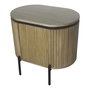 DKD Home Decor Mesita de Noche Balines Marron Negro 40 x 55 x 55 cm