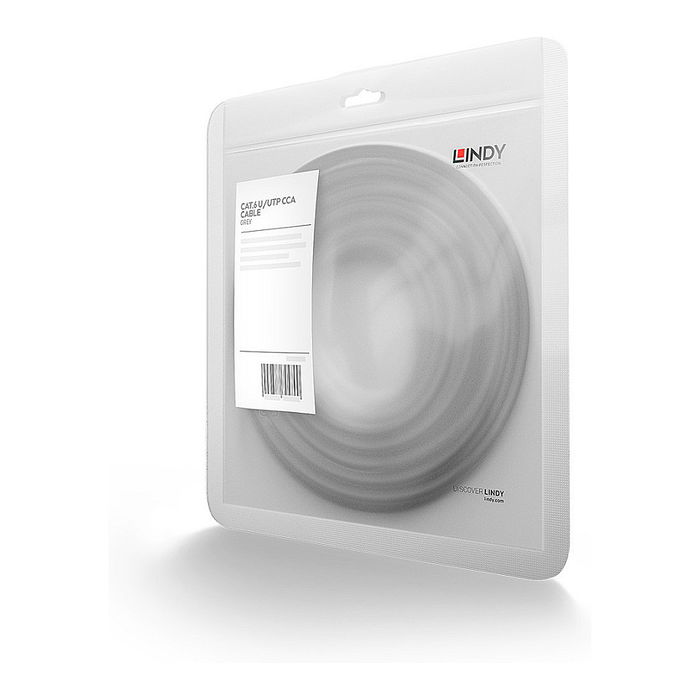 LINDY Cable de Red Patch Cord RJ45 Cat6 1 m U/UTP Gris para 10/100/1000Base-T (Gigabit Ethernet) - Product Code 48162