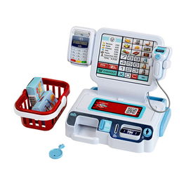 Theo Klein 7265 My Market Selbstbedienungskassenstation Caja Registradora Juguete con Luz y Sonido para Niños 3+ Años