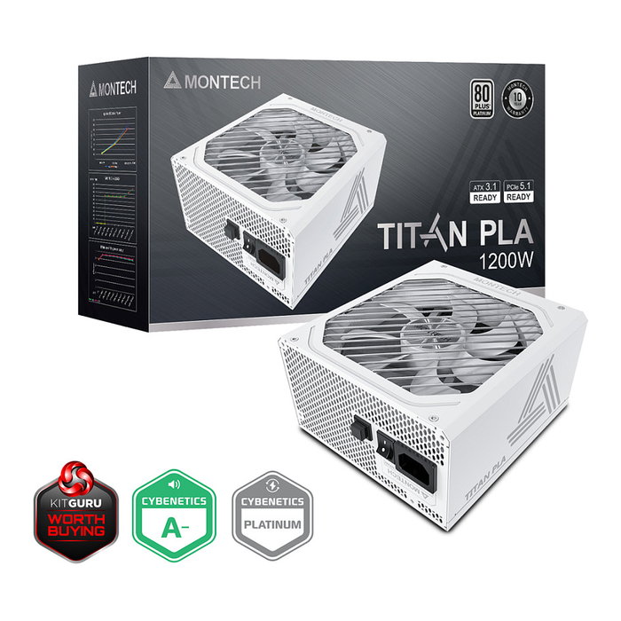 Montech Titan PLA 1200W 1200W PCIe 5.1 Blanco