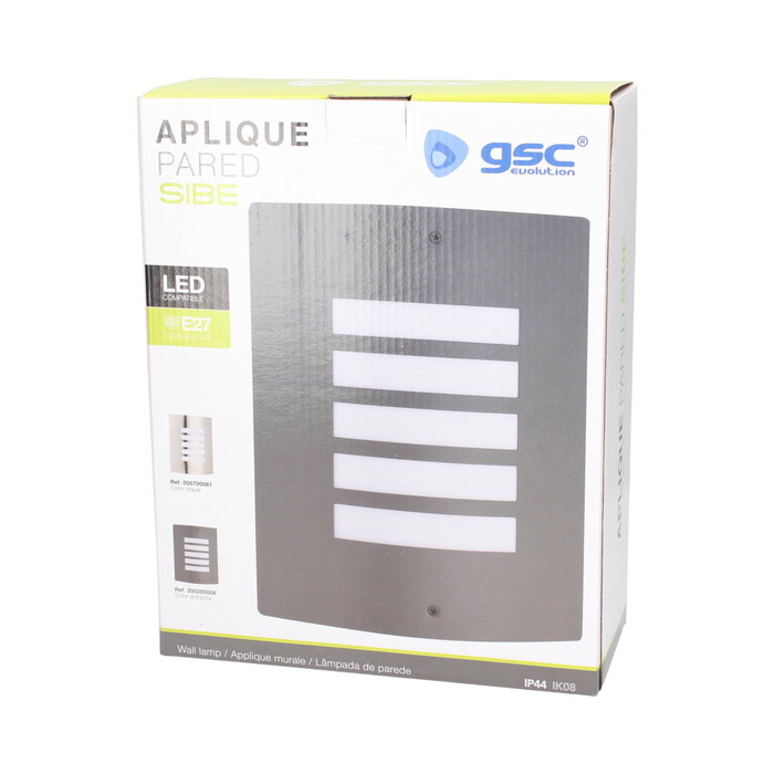 GSC Evolution Aplique de pared Sibe con rejilla Níquel satín E27
