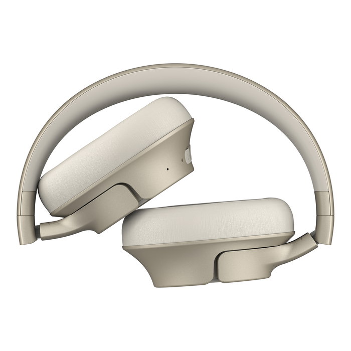 Fresh'N Rebel Auriculares Inalámbricos Clam Fuse con Cancelación Activa de Ruido (ANC), 45h Batería, Micrófono ENC, Plegables, Color Silky Sand