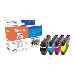 Peach PI500-273 Pack de Tintas Compatible con Brother LC-3211