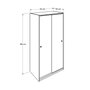 Hanah Home Armario Correderas Blanco Swd-402-Bb-2 94x182x52 cm