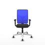 PIQUERAS Y CRESPO Silla de oficina Motilla con mecanismo Sincro, Azul y Negro