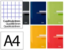 Liderpapel Libreta Scriptus A4 48 Hojas 90gr Cuadro 8mm con Margen