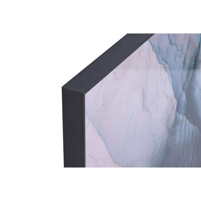 DKD Home Decor Set de 2 Cuadros Modernos de Aluminio y MDF 70x100 cm Azul y Blanco