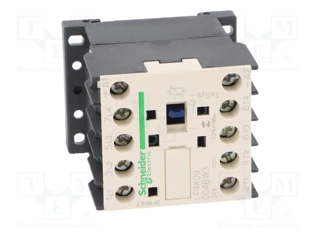 Schneider Electric Contactor TeSys K 4-polar 9A 24VDC Schneider Electric Contactor TeSys K 4-polar 9A 24VDC