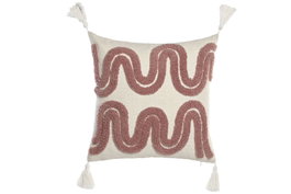 DKD Home Decor Cojín de Poliéster con Borlas, Pack de 2