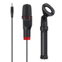 Trust Micrófono Gaming GXT 212 para PC, USB/3.5mm Omnidireccional con Reducción de Ruido, Incluye Trípode Ajustable, 1.8m Cable - Negro/Rojo
