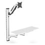 Digitus Soporte de Pared para Estación de Trabajo con Monitor, Teclado y Ratón, 32" hasta 8 kg, Negro y Blanco