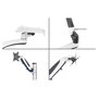 Digitus Soporte de Pared para Estación de Trabajo con Monitor, Teclado y Ratón, 32" hasta 8 kg, Negro y Blanco