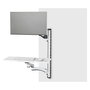 Digitus Soporte de Pared para Estación de Trabajo con Monitor, Teclado y Ratón, 32" hasta 8 kg, Negro y Blanco