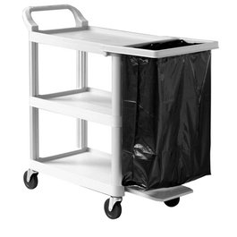 OYV Carro de Servicio Politray con Bolsa - Carro de Almacenaje y Transporte, Polipropileno, 1150x380x950 mm