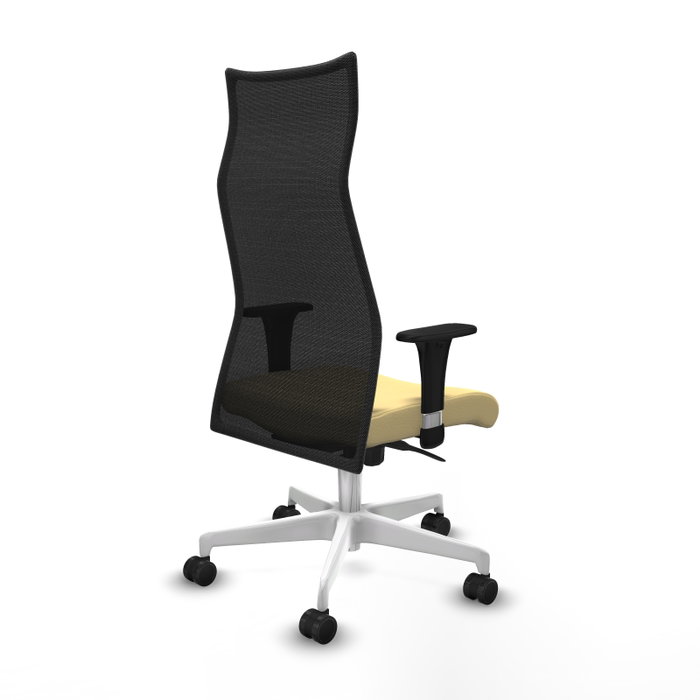 PIQUERAS Y CRESPO Sillón Albacete con mecanismo Sincro, Crema y Negro