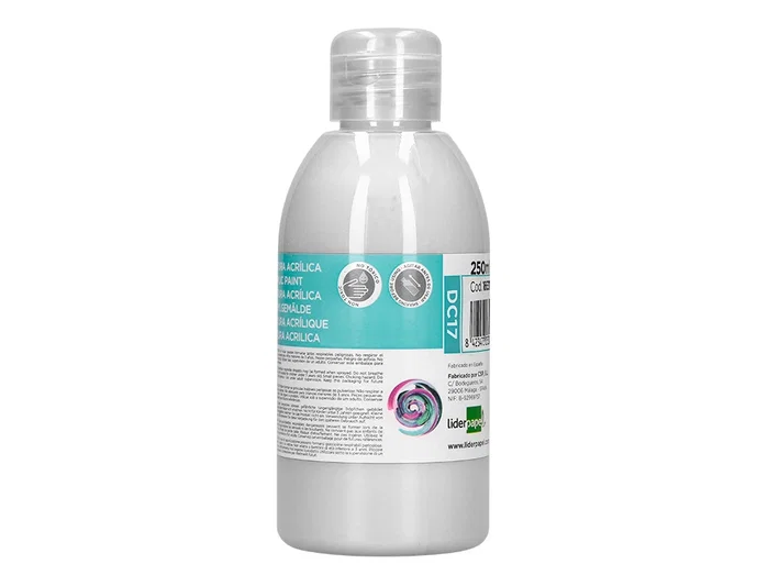 Liderpapel Pintura acrílica multisuperficie bote 250 ml blanco