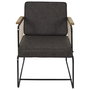 Home Deco Factory Butaca Benson Estilo Industrial Tela Metal Madera Cuerda Tacto Suave Vallee Outlet Medidas 63x73x79 cm Peso Max 110kg