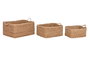 DKD Home Decor Cesta Balines, Set de 3 Piezas de Fibra Natural, Dimensiones 42 x 24 x 54 cm (Largo x Alto x Ancho)