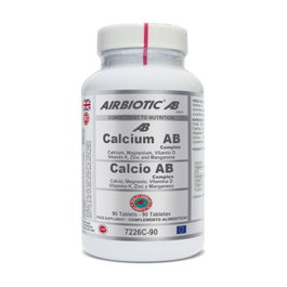 Airbiotic Calcium AB Complex 90 comprimidos, calcio magnesio vitaminas D y K zinc manganeso