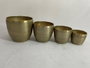 DKD Home Decor Set de 4 Maceteros de Aluminio Dorado 16x16,5x15,5 cm