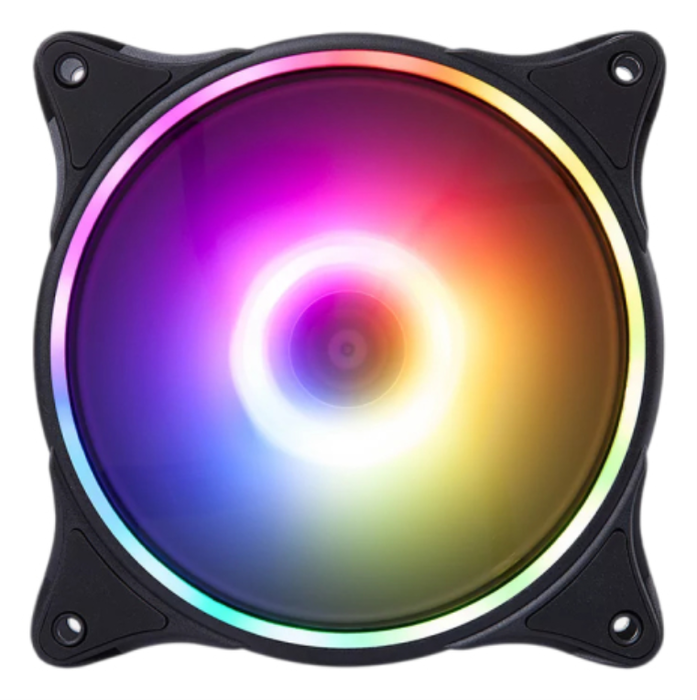 Hiditec Ventilador de caja N18 ARGB 12 cm - Ventilador para PC con iluminación RGB direccionable y control PWM
