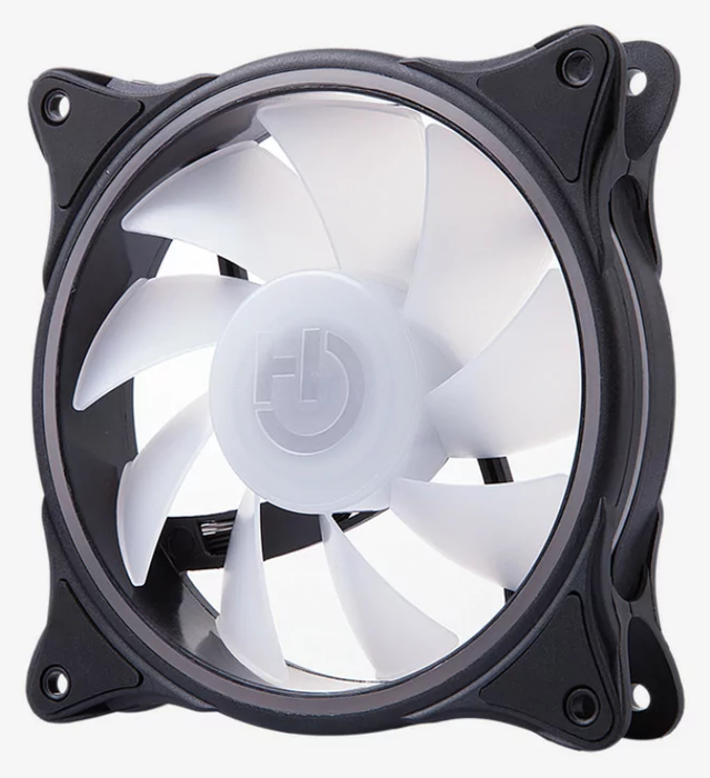 Hiditec Ventilador de caja N18 ARGB 12 cm - Ventilador para PC con iluminación RGB direccionable y control PWM