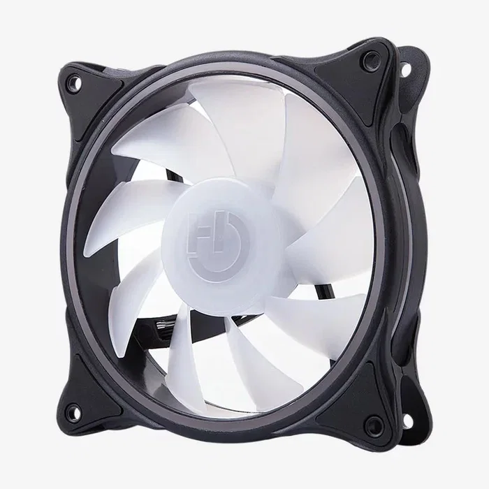 Hiditec N18 Ventilador para Carcasa ARGB 12 cm - Soporte Hidráulico, 19.5 dB, Flujo de Aire 37.8 CFM, Negro