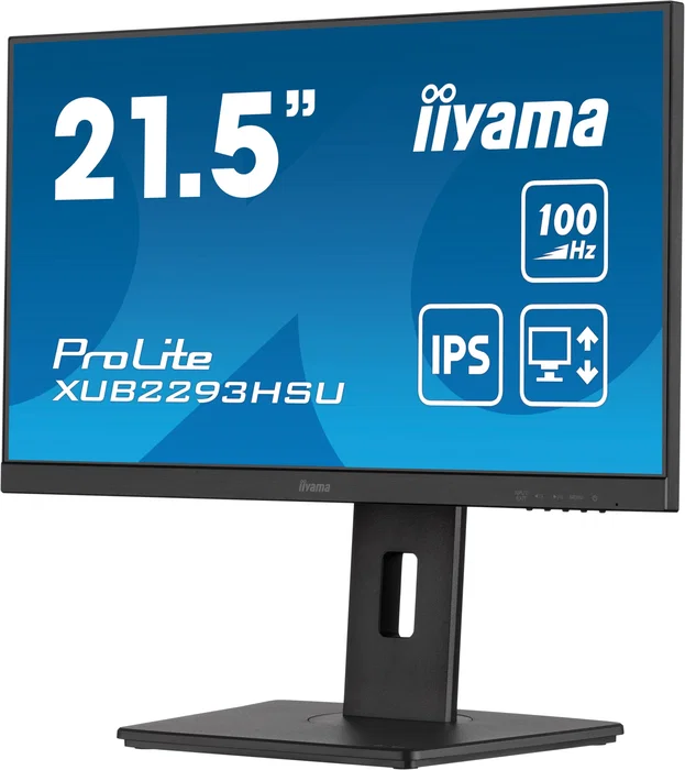 Iiyama ProLite XUB2293HSU-B7 Monitor LED IPS 21.5" Full HD 1920x1080 100Hz 1ms AMD FreeSync con Hub USB, Altavoces, Ajuste en Altura y Soporte VESA