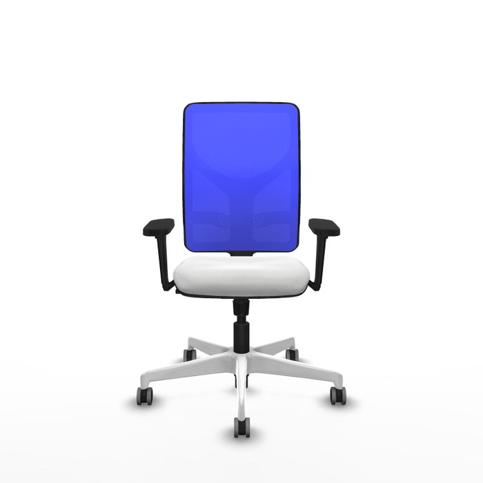 PIQUERAS Y CRESPO Silla de oficina Motilla con mecanismo Sincro, Tela Blanca y Malla Azul PIQUERAS Y CRESPO Silla de oficina Motilla con mecanismo Sincro, Tela Blanca y Malla Azul