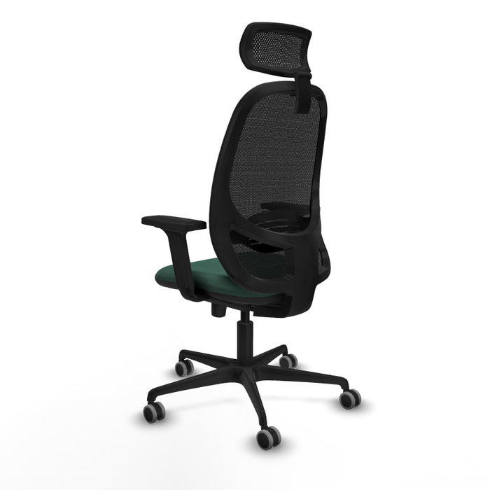 PIQUERAS Y CRESPO Silla de oficina Cilanco con mecanismo Sincro, Verde botella y Negro