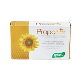 SANTIVERI Propolflor 48 Comprimidos con Própolis, Erísimo y Vitamina C para Garganta y Voz
